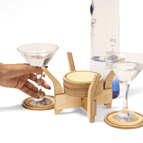 Doto – Coaster stand with set of 6 coasters